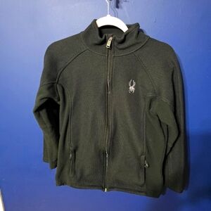Spyder Constant Sweater Jacket Black Full Zipper & Zip Pockets Boys XL